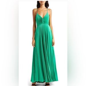 A.L.C. Aries Pleated Open Back Dress